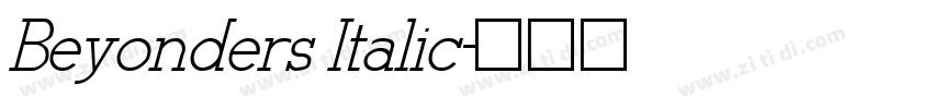 Beyonders Italic字体转换
